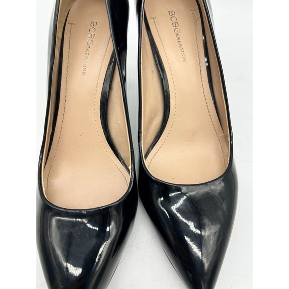 BCBGeneration Patent Leather Pointed Toe Heels Pumps Womens Size 9.5M Black - Picture 14 of 15